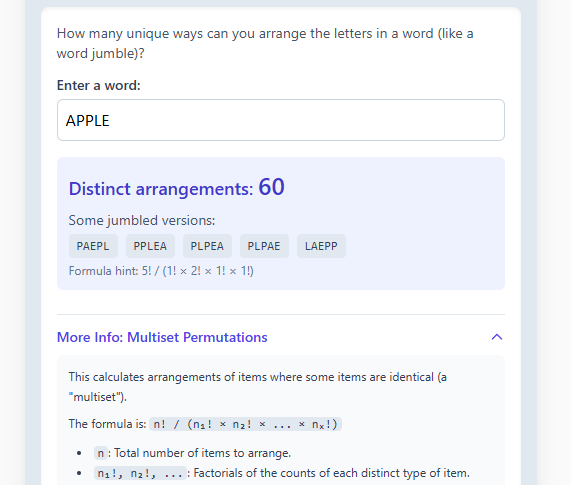 Permutation Calculator thumbnail